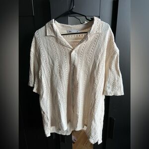 Zara men’s crotchet shirt